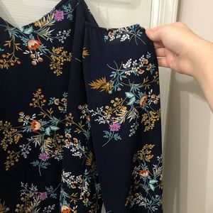 Cold shoulder floral top